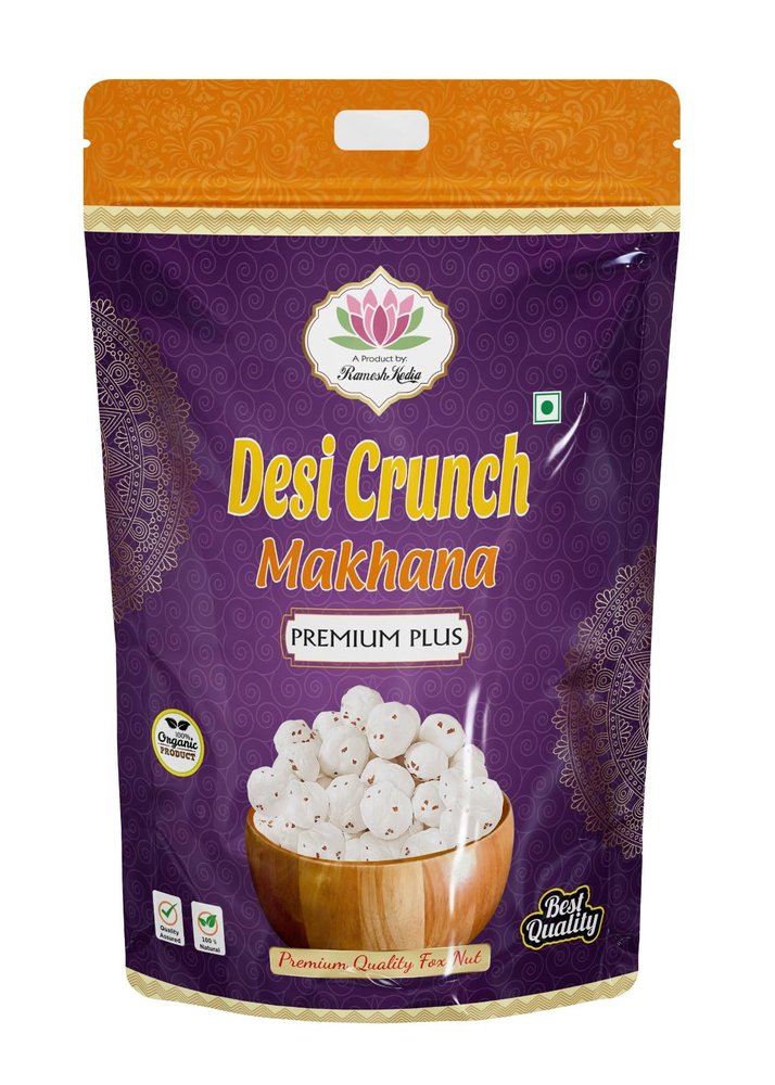 Desi Crunch Makhana Premium Plus Phool Makhana | Premium Lotus Seeds | Foxnuts - 250g Pack