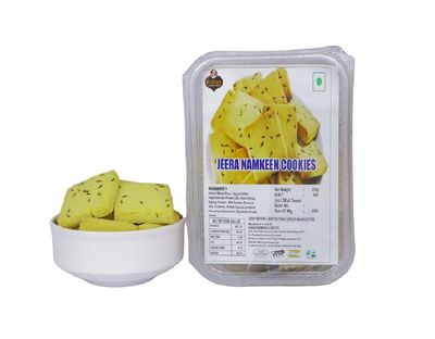 KUNDAN NAMKEEN Sweet & Salty Vegetarian No Added Preservatives & No Artificial Color Zeera Namkeen Biscuit Cookies 250gm