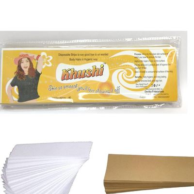 Khushi Wax Strips for Facial and Body Hair Removal, Upper lips for Home and Salon (BEIGE, 150)