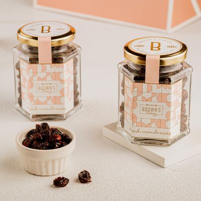 BROWNS BAKERY Cranberry Jar - 405g Deliciously Sweet and Tangy Dried Cranberries
