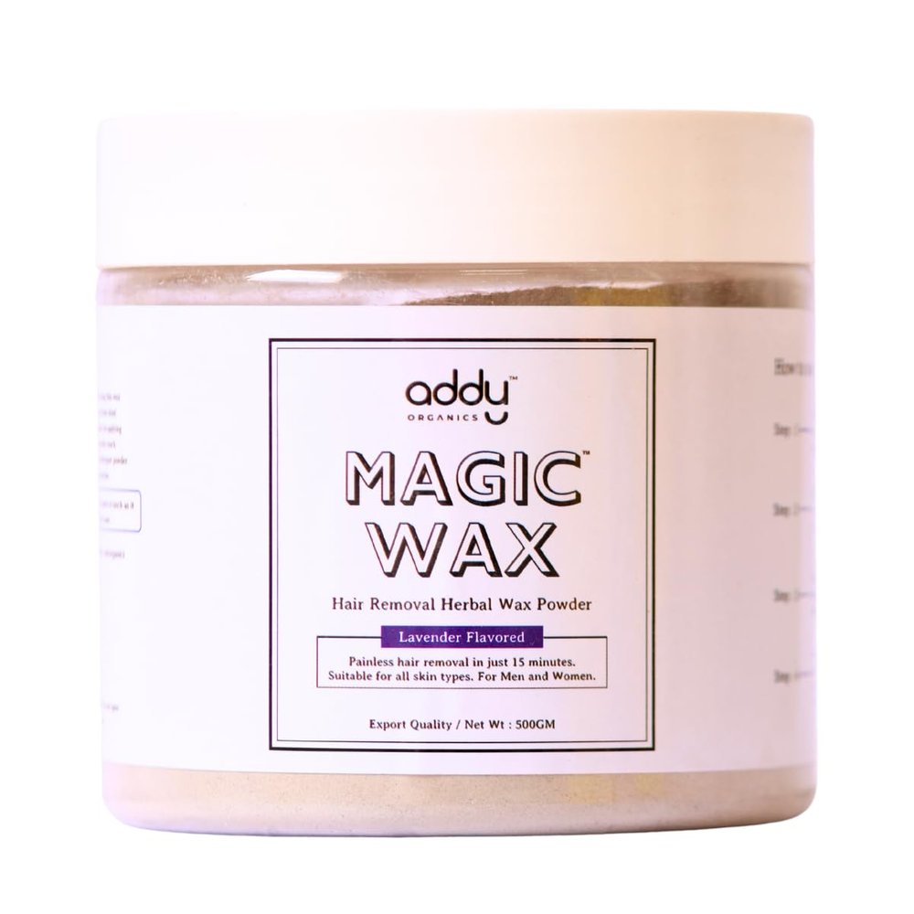 ADDY ORGANICS Unisex Adult Magic Wax Powder Combo Flavour Instant Hair Removal Wax Powder for All Types of Hair & Skin, Underarms, Bikini (Private Part) Area Adult,100 g each (Lavender Flavor)