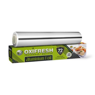 Oxifresh Aluminium Foil Roll 72 Special | 11 Microns  295mm | BIS Certified | Silver Foil | Multipurpose Food Wrap | Cooking, Baking, Grilling, Wrapping, Packing | Aluminium Foil Roll |