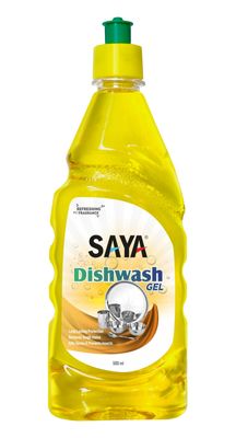 Saya Dishwash Gel | Dish Cleaning liquid gel cleans grease residue, sticky food, oil stains | Suitable for cleaning Tea, Coffee, ketchup, turmeric, red chilli food stains | 500 ml | Pack of 1