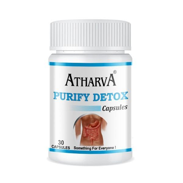 ATHARVA Purify Detox Capsules Overall Detoxification of the Body, Helps Eliminate Toxins & Improve Digestive System 30 Caps