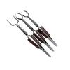3-Piece Stainless Steel Work Holding Tweezer Set, Round, Oval and U-Shaped Grips, Self-Locking view 1