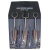 3-Piece Stainless Steel Work Holding Tweezer Set, Round, Oval and U-Shaped Grips, Self-Locking view 3