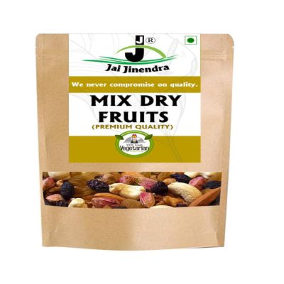jai jinendra Dry Fruits Mix By Mix Dry Fruits|Premium Trail Mix|Power Of Dry Fruits|Panchmeva-Almonds Raisins Cashews Dates & Appricot|Protein Rich Snack Any More (500Gm)