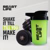 BEASTLIFE Plastic Shaker Bottle with Lid for Gym | Leak-Proof, BPA-Free Blender Bottle for Protein, BCAA & Pre Workout | All Drink Compatible | Easy to Carry view 3