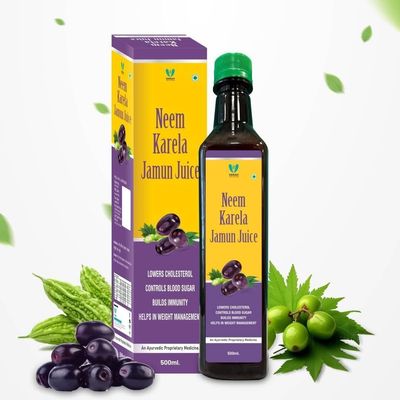 VARAH Neem, Karela, Jamun Juice with Herbal Extracts | Supports Blood Sugar Regulation, Healthy Digestion and Balanced Lifestyle | Enriched with Traditional Ingredients for Daily Wellness