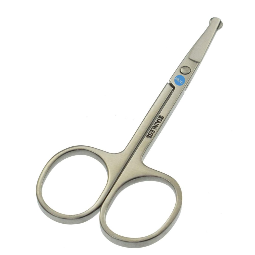 [Ear Lobe & Accessories] Nose/Ear Hair Trimming Scissor for Men & Women | Stainless Steel, 9 cm, Silver (1 Pc)
