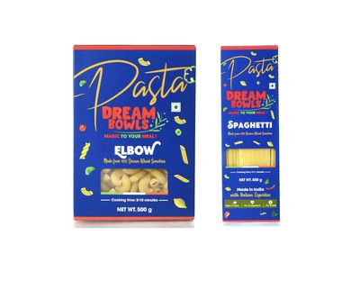 DREAM BOWLS | PASTA ELBOW AND SPAGHETTI COMBO | 100% Durum Wheat | No Maida | No Preservative | Pack of 2 | 500g each