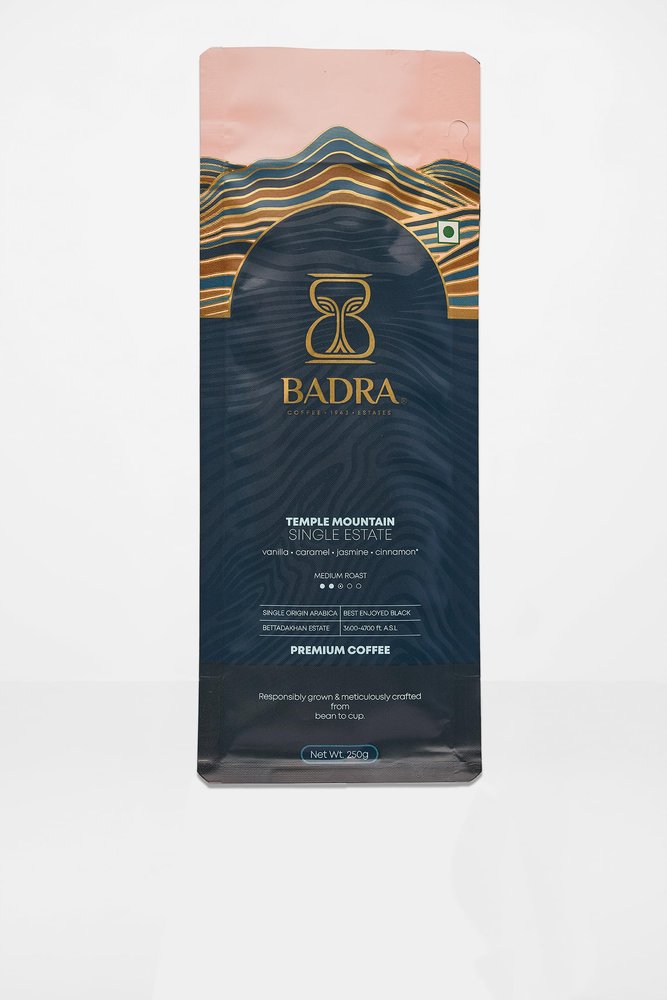 BADRA COFFEE Temple Mountain Medium Roast French Press Freshly Ground Coffee, 250 g