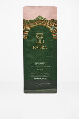 BADRA COFFEE Misty Heights Medium Roasted Whole Beans Freshly Ground Coffee, 250 g