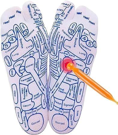 Clefairy Reflexology Socks with Trigger Point Massage Tool, Acupressure Socks for Women and Men Foot Massage Socks, Acupuncture Socks and Tool,Relief Remedy for Foot Massage