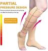 ANUGRAH Medical Compression Stockings for Varicose Veins | Compression Socks for Women & Men | Open Toe - L/XL, Beige view 3