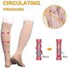 ANUGRAH Medical Compression Stockings for Varicose Veins | Compression Socks for Women & Men | Open Toe - L/XL, Beige view 4