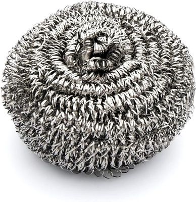 HomeBliss Stainless Steel Sponges Scrubbers Cleaning Ball Utensil Scrubber Density Metal Scrubber Scouring Pads Ball for Pot Pan Dish Wash Cleaning for Removing Rust Dirty Cookware Cleaner (8)