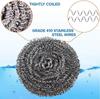 HomeBliss Stainless Steel Sponges Scrubbers Cleaning Ball Utensil Scrubber Density Metal Scrubber Scouring Pads Ball for Pot Pan Dish Wash Cleaning for Removing Rust Dirty Cookware Cleaner (4) view 2