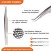 45 Degree Fiber Tips Lash Tweezers for Volume Extensions, Non-Slip Ultimate Diamond Grip Precision Lash Tweezers view 3