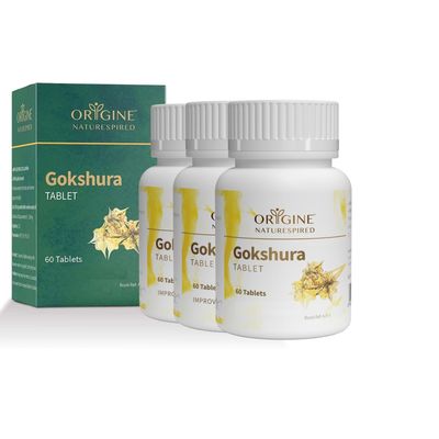 Origine Naturespired Herbals Gokshura Tablet, Helps To General Wellness Tablets for Men & Women, 60 Tablets (Pack of 3)