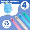 Garth Toothbrush Holder 4 Pc - Multicolor Plastic Anti-Bacterial Protectors for Oral Care - Portable Brush Holder for Bathroom Wall, Trip and Travel - Lightweight Hygienic Toothbrush Cover Case view 4