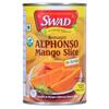 SWAD Alphonso Mango Slice with Syrup | No Added Preservatives & Sweeteners | Export Grade Happus Aam | Natural Mango Slices with Syrup | Tin Pack of 2 (450g each) view 1