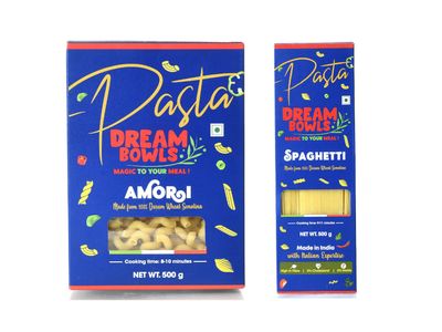 DREAM BOWLS | PASTA AMORI AND SPAGHETTI Combo | 100% Durum Wheat | No Maida | No Preservative | Pack of 2 | 500g each