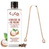COCO CRUSH Ayurvedic Coconut Oil for Oil Pulling & Copper Tongue Cleaner | Cold-pressed & Virgin | Peppermint Oil, Clove Oil | Oral Care Solution for Fresher Breath & Healthier Gums (200ml + tongue cleaner) view 1