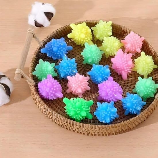 Vichip Pack of 6pc Washing Ball | Reusable Tangle-Free Eco-Friendly Laundry Scrubbing Balls| Dirt Lint Remover- Multicolor