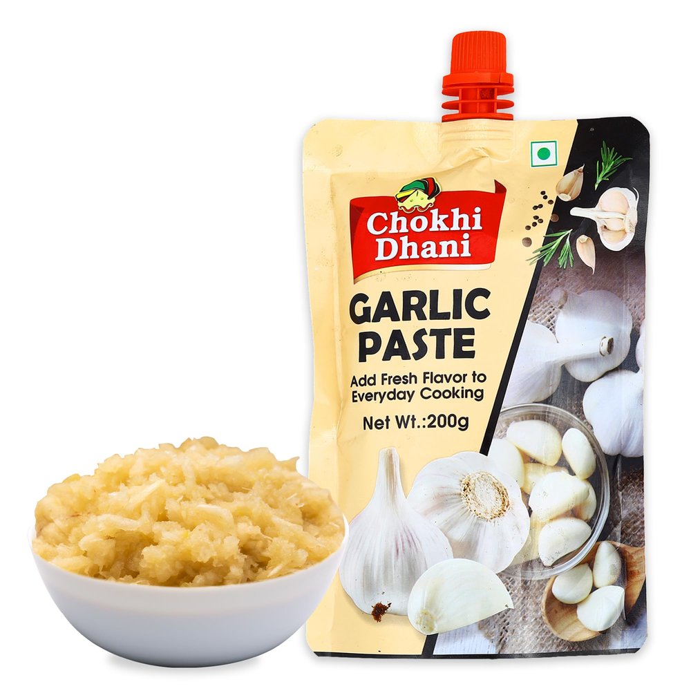 Chokhi Dhani Garlic Paste | Fresh & Pure | Lahsun ka Paste for Cooking | (Pack of 1)