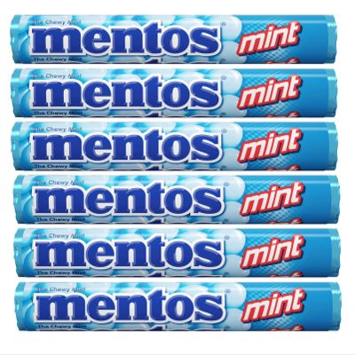Astonished Retail Mentos Chewy Mint Candy Roll, Mint Flavour Pack Of 6, (6x29 G)