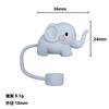 Elephant Straw Cover for Stanley 40&30 Oz Cup, 10mm Silicone Straw Covers Cap for Stanley Cup Accessories, Cute Topper for Tumblers, Cap Stopper for Reusable Straws Tip LidsDM530 view 2
