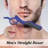 GUDMART Professional Straight Edge Barber Razor Stainless Steel Blade Men's Hair Shaver Antique Shaving Tool view 2