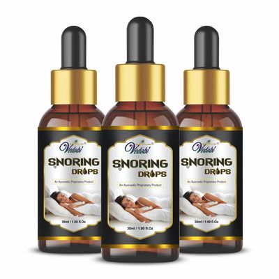 Vedobi Snoring Drops 30ml (Pack of 3) | 100% Natural Ayurvedic Nasal Drops for Snoring, Sinusitis & Nasal Polyps Relief | Oil-Based Herbal Care