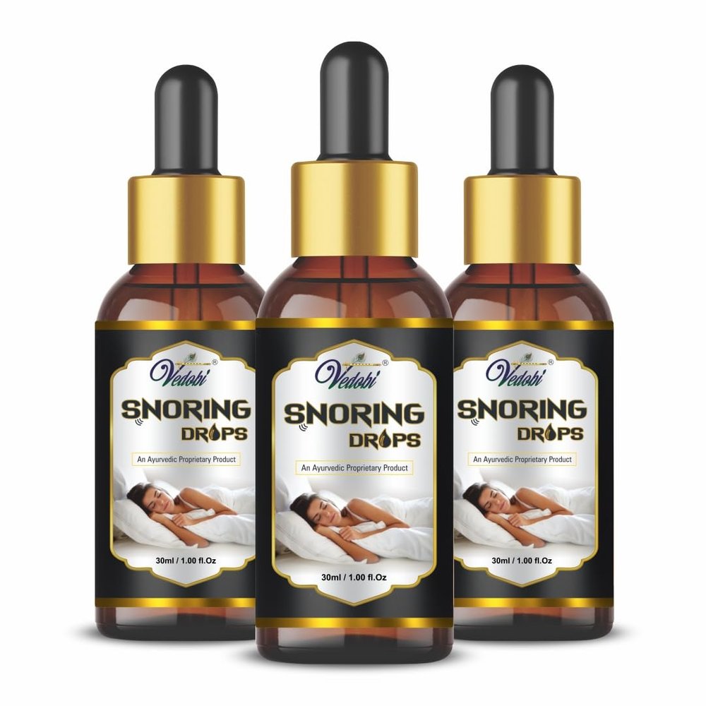 Vedobi Snoring Drops 30ml (Pack of 3) | 100% Natural Ayurvedic Nasal Drops for Snoring, Sinusitis & Nasal Polyps Relief | Oil-Based Herbal Care