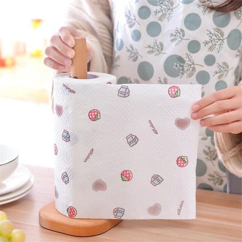 9UP Reusable & Washable Kitchen Tissue Paper | Non-Stick Oil Absorbing Paper | Roll Kitchen Special Paper Towel Wipe Paper Dish Cloth Cleaning (Pack of 1 X 50 Sheets)