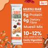 Exofit Muesli Bar l Crunchy Choco Delight bar 210g Box, Pack of 6 Bars (35g x 6) l High Energy & Nutrition Bars | 6g Protein & 6g Fiber Bars view 3