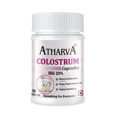 Colostrum Capsules ATHARVA Helps Gut Health's | Restore Skin Elasticity | Strengthen Your Bones | Boosts Immune System 30 Caps