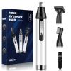 Brigin Professional Painless Electric Nose & Ear Hair Trimmer, USB Rechargeable, IPX7 Waterproof view 1