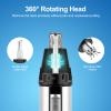 Brigin Professional Painless Electric Nose & Ear Hair Trimmer, USB Rechargeable, IPX7 Waterproof view 3