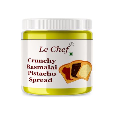 Le Chef Crunchy Rasmalai Pistachio Spread | Product of India | All Natural | Ganache | 350g |