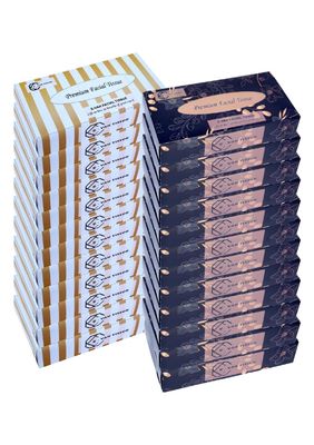 E-Vah Ultra-Soft 2-Ply Facial Tissue Paper, 24 Packs (2400 Pulls)  Highly Absorbent & Gentle on Sensitive Skin, Virgin Paper for Ultimate Hygiene & Comfort (100 Pulls Each)
