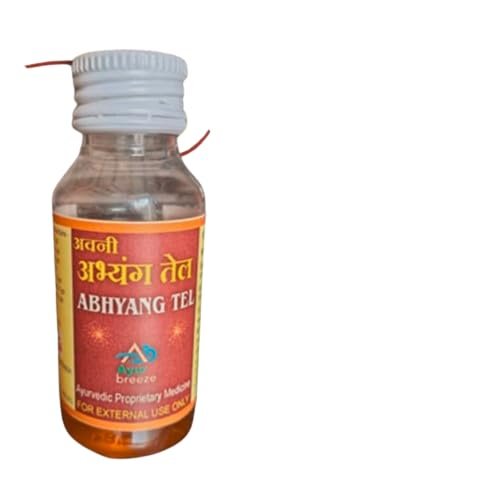AYURBREEZE BOTANICALS (OPC) PRIVATE LIMITED Avani Abhyang Tel (50 ml 2 bottle) - Natural, Ayurvedic Body Massage Oil - Unscented - Unisex - Adults, Skin Health Conscious, Wellness Enthusiasts