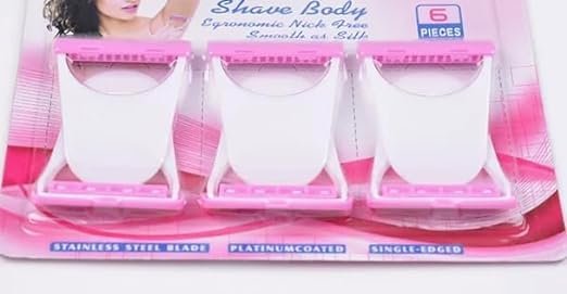 MOOLYAVAAN PRODUCTS Stainless Steel 6pcs Hair Removal Disposal Razor Body For Girls & Womens