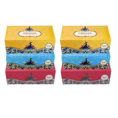 Beeta Mirasa Facial Tissue Box Premium - 3ply, 100 Pulls 3 Boxes in 1 Pack - (Pack of 2) Soft and Highly Absorbent 100% Natural Cellulose Fiber