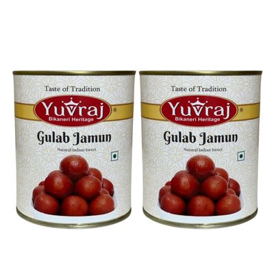Yuvraj Desi ghee gulab jamun sweets combo 1 kg x 2 tin