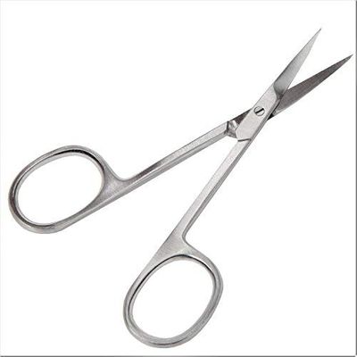 Scissors for Moustache, Beard, Nose, Ear, Eyebrow - Men's Facial Hair Grooming Trimming Cutting  4.5 inch Stainless Steel (Moustache & Beard Scissors)