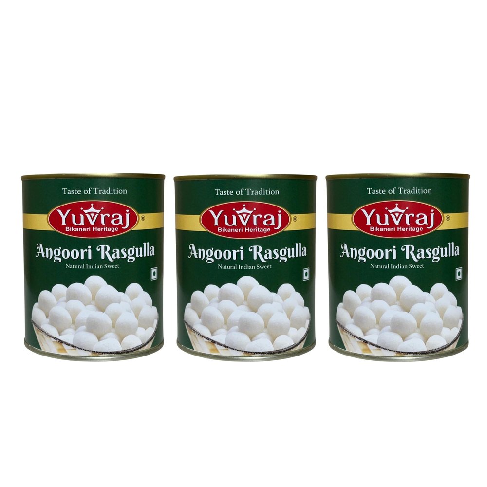 Yuvraj sweets Angoori Rasgulla 1 kg tin x 3