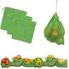 Fab Ellite Cotton Vegetable Bags Pack of 3 | Green Reusable & Washable Muslin Cloth Produce Bag's | Fridge Storage Pouches for Fruits & Sabji | Eco-Friendly Refrigerator Bag with Drawstrings view 1