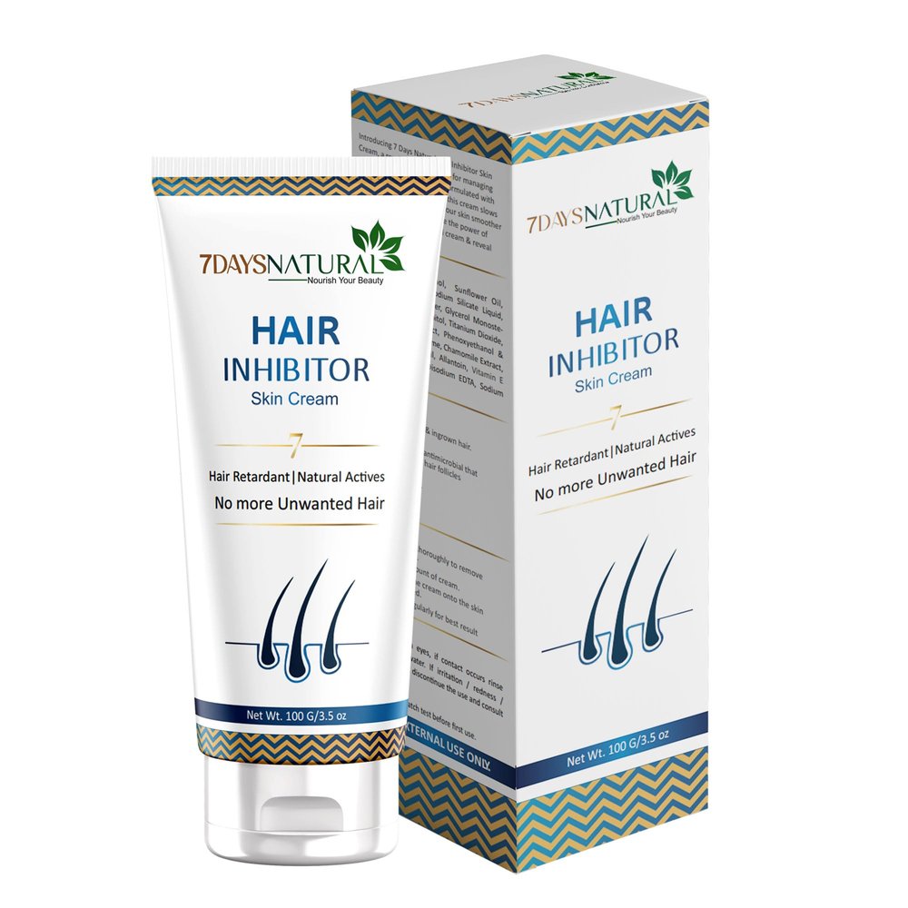 7DAYSNATURAL Facial Hair Removal Cream | Face Hair Removal Cream with Narcissus Tazetta Extract & Betaine | Hair Inhibitor for Women & Men | Painless Remover (100g)
